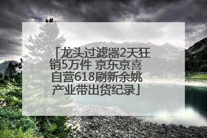 龙头过滤器2天狂销5万件 京东京喜自营618刷新余姚产业带出货纪录